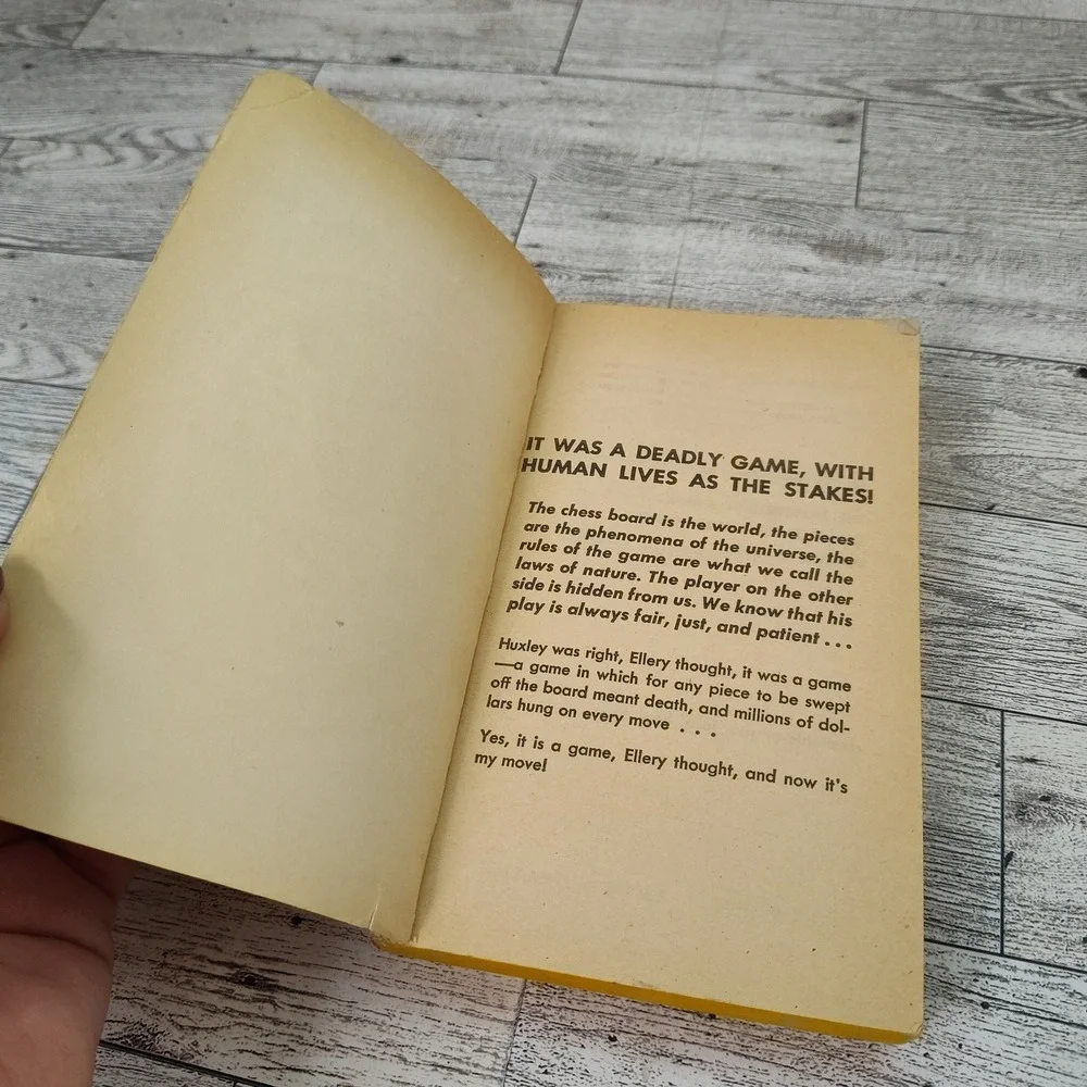 THE PLAYER ON THE OTHER SIDE Ellery Queen 1975 First Print Ballantine Paperback